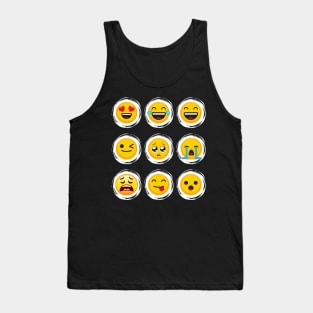 Emoji Social Media Texting Icons Tank Top